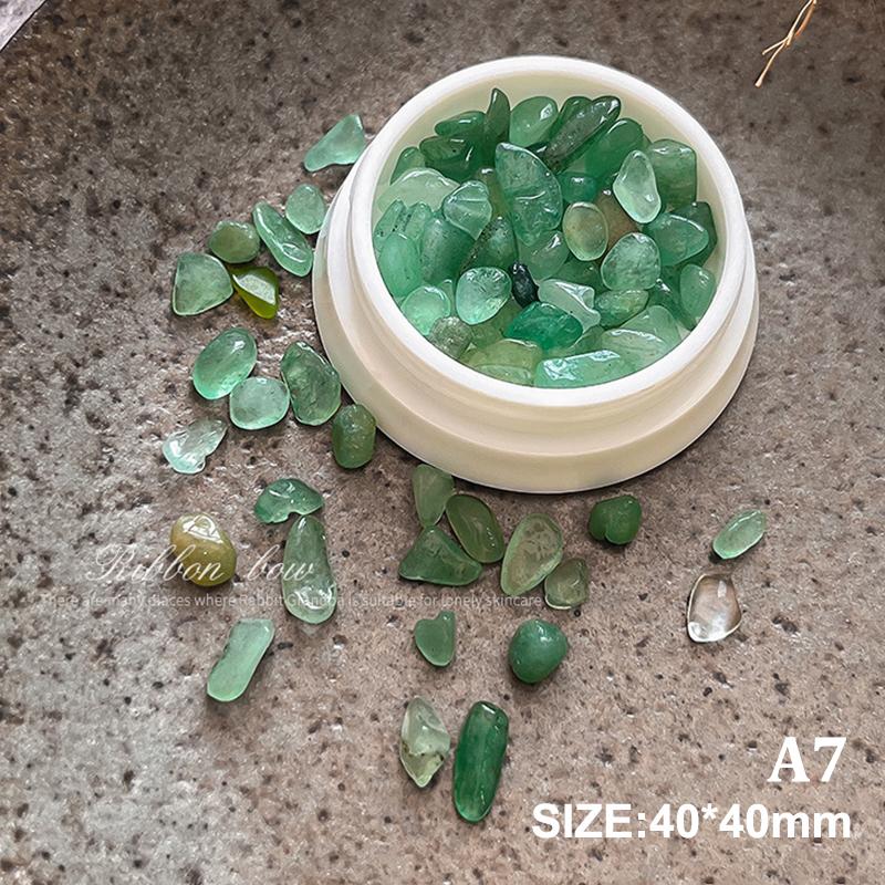 Crystal Stone Nail Accessories 1 Box Mini Colorful Natural Stone Nail Charms Irregular For Diy Nails Decorations