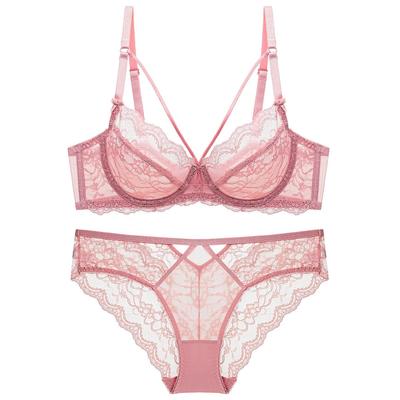 Europäischer & Amerikanischer Transparenter Spitzen-BH: Ultradünn, Anti-Erschlaffung, Übergröße, Französische Sexy Dessous