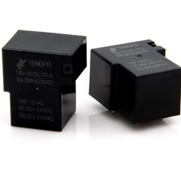 T90 High Current Electromagnetic Relay 30A 4 Pins 5V/9V/12V/24V Normally Open