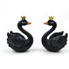 2pcs/set Resin Couples' Crown Swan Decor Set | Aquarium Landscape Ornament | Bonsai Decoration | Home Decor for Fish Tank & Tabletop Styling