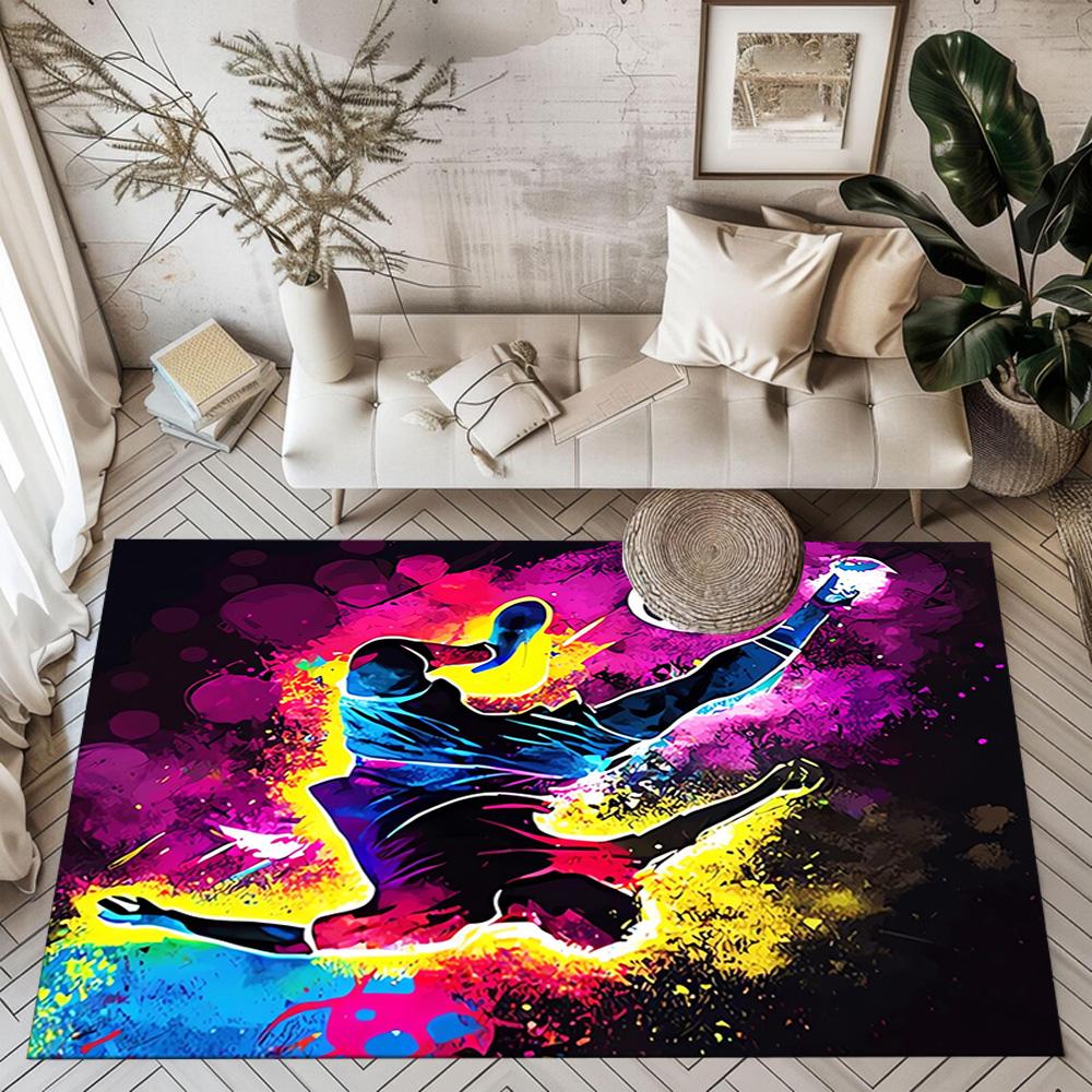 Dynamic Basketball Moves Floor Mats for Living Room, Bedroom and Room Decoration Are Suitable for Gifts.