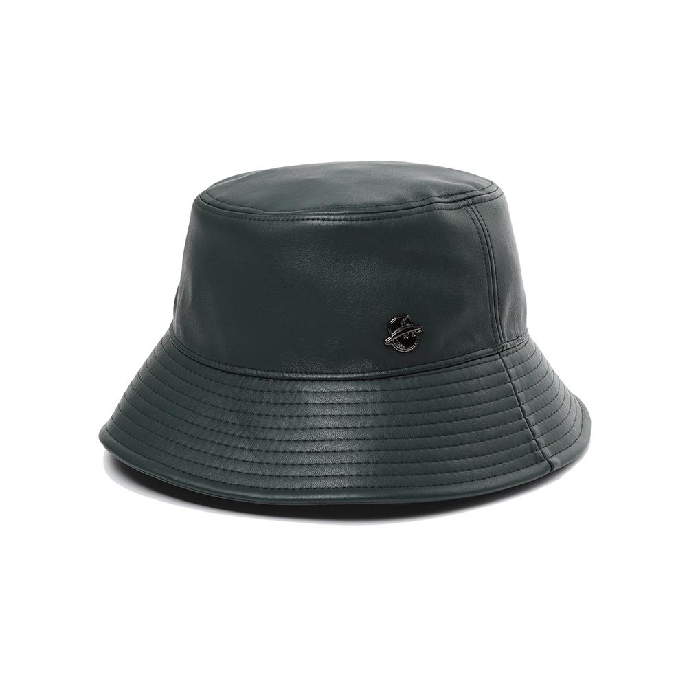 MALBON GOLF Malbon Leather Bucket Hat Green