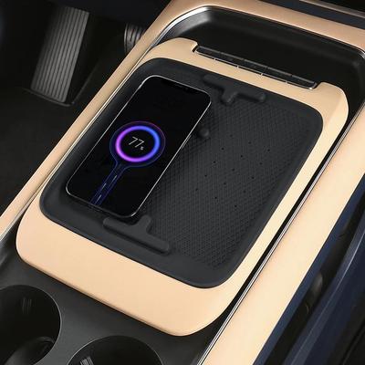 For DONGFENG Voyah Free 2024 Silicone Anti-Skid Pad Car Phone Wireless Charging Pad Model3 Non-Slip Mat Auto Accessories