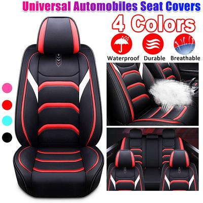 Luxury Full Car Seat Mat Covers Cushion PU Leather Protector Pad For Car Suv Truck Van Bus Universal Car Seat Cover (1Pcs)