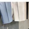 Solid Color Suit Shorts Men's Elastic Suit Pants Fifth Pants with Belt