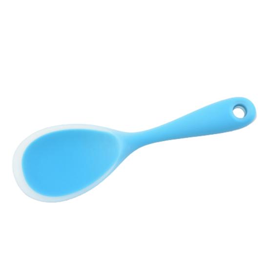 Silicone Rice Spoon Solid Color Non-stick Meal Pot Pan Scoop Kitchen Utensils