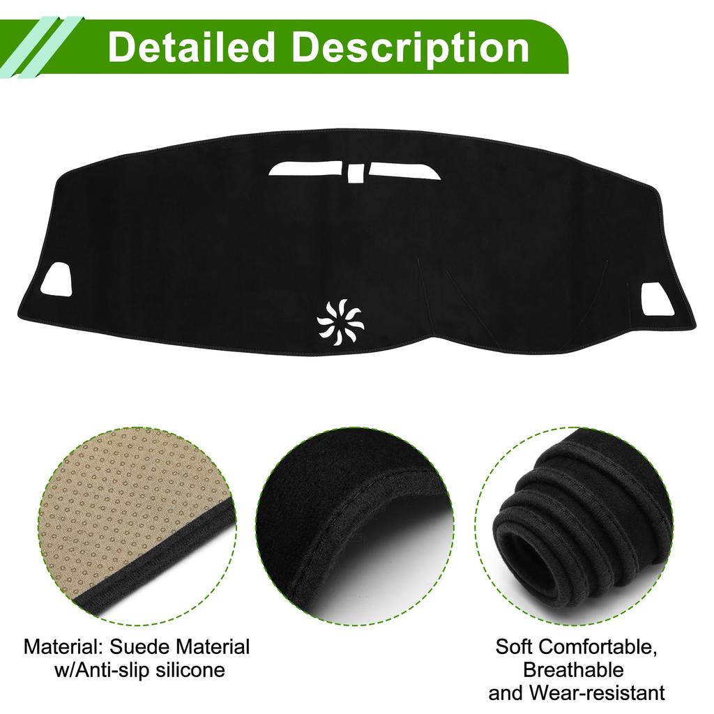 HOPESPANNER Dashboard Mat for Volvo Dashboard Protective Car Dash Suede Reduces Interior Custom Drive Only S60/V60/XC60 (2018-2022), Cover, Mat, Mat,