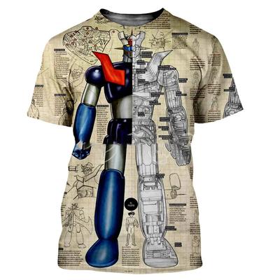 Nuova moda cool bell Mazinger Z Uomo_s3D stampato T-shirt estate casual top