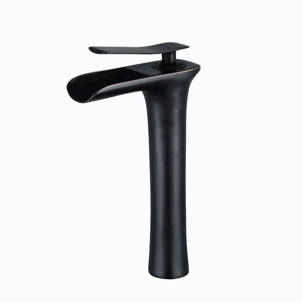 Black Cooper Cold Hot Water Tap Faucet for Kitchen Vegetable Basin Decoration black