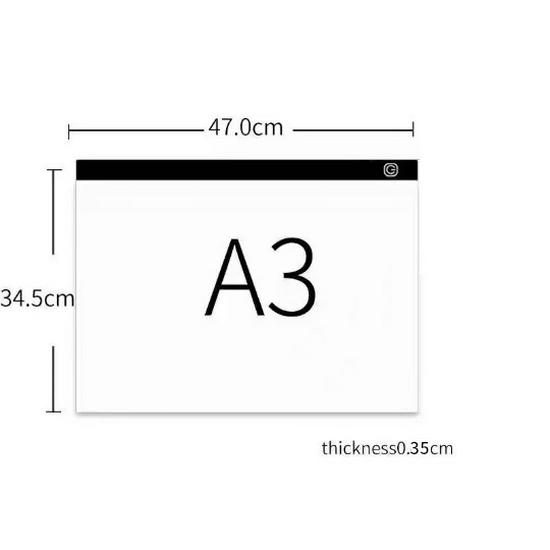 

LED Tracing Table with Translucent A2 Board for Anime, Watercolor & Chinese Painting. 470x345x3.5mm