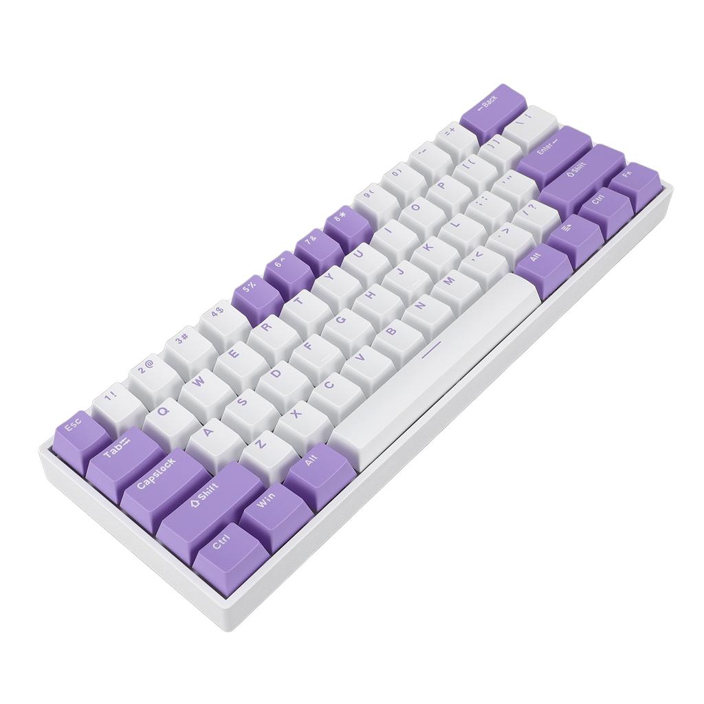 61 Keys 60% Mechanical Keyboard USB C Wired RGB Lighting Backlit Red Switch Gaming Keyboard for PC L