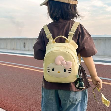 Schoolbag: Japanese milky blue soft cute cat outing mini backpack for kindergarten cute kids for classes