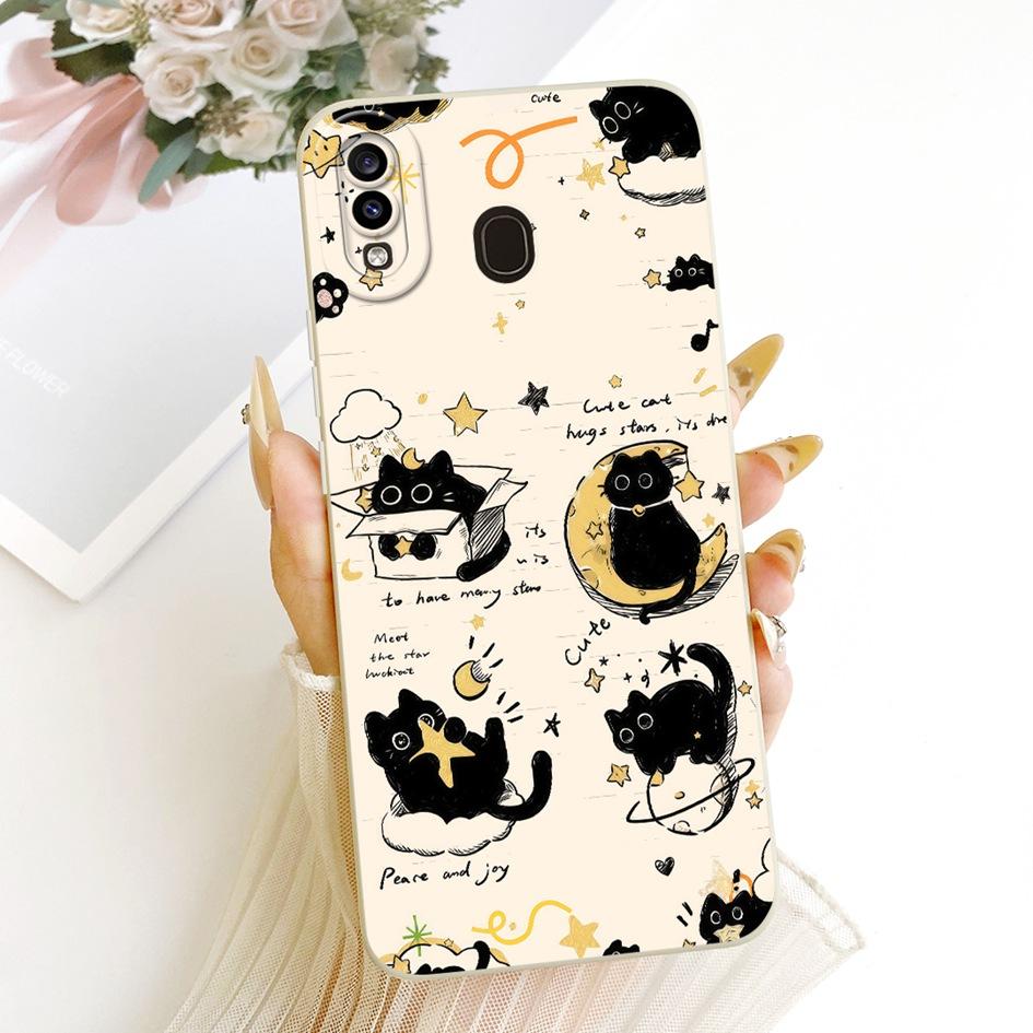 Case For Samsung Galaxy A20 A20e A20s Cover SM-A202F SM-A205F SM-A207F Cute Cartoon Cat Shockproof Bumper For Samsung A30 Fundas