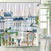 Travel Shower Curtains Bathroom Curtain for Quarto Folding Partition Accessories Bath Bedrooms Houses Rooms Waterproof the Home