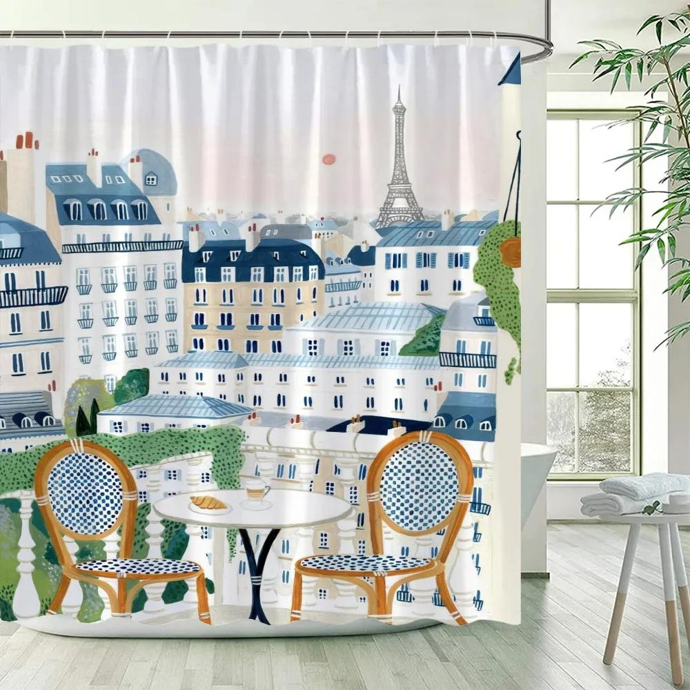 Travel Shower Curtains Bathroom Curtain for Quarto Folding Partition Accessories Bath Bedrooms Houses Rooms Waterproof the Home