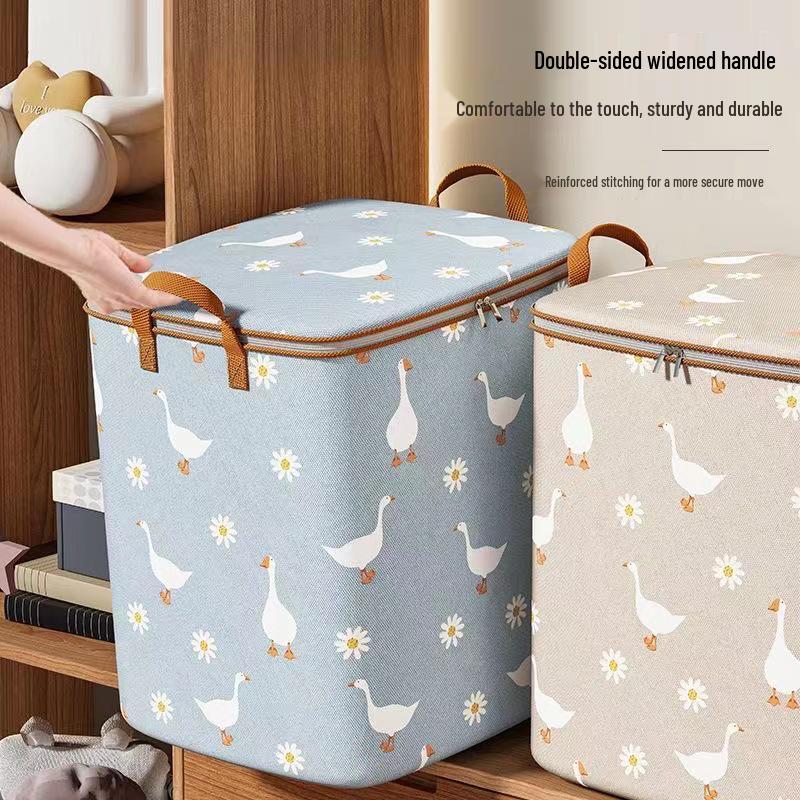 Non-Woven Large Storage Bag for Clothes, Quilts, and Toys with Handles