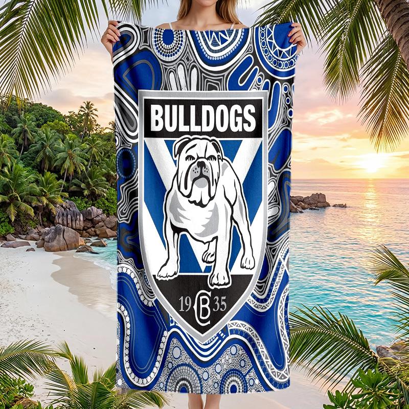 Canterbury-Bankstown Bulldogs Fashion Beach Towel Portable Soft Quick Dry Towel For Swimming Camping Holiday Use