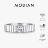 D Color Moissanite Ring 925 Sterling Silver Trendy  Wide Eternal Stackable Finger Rings For Women Unisex Fine Jewelry