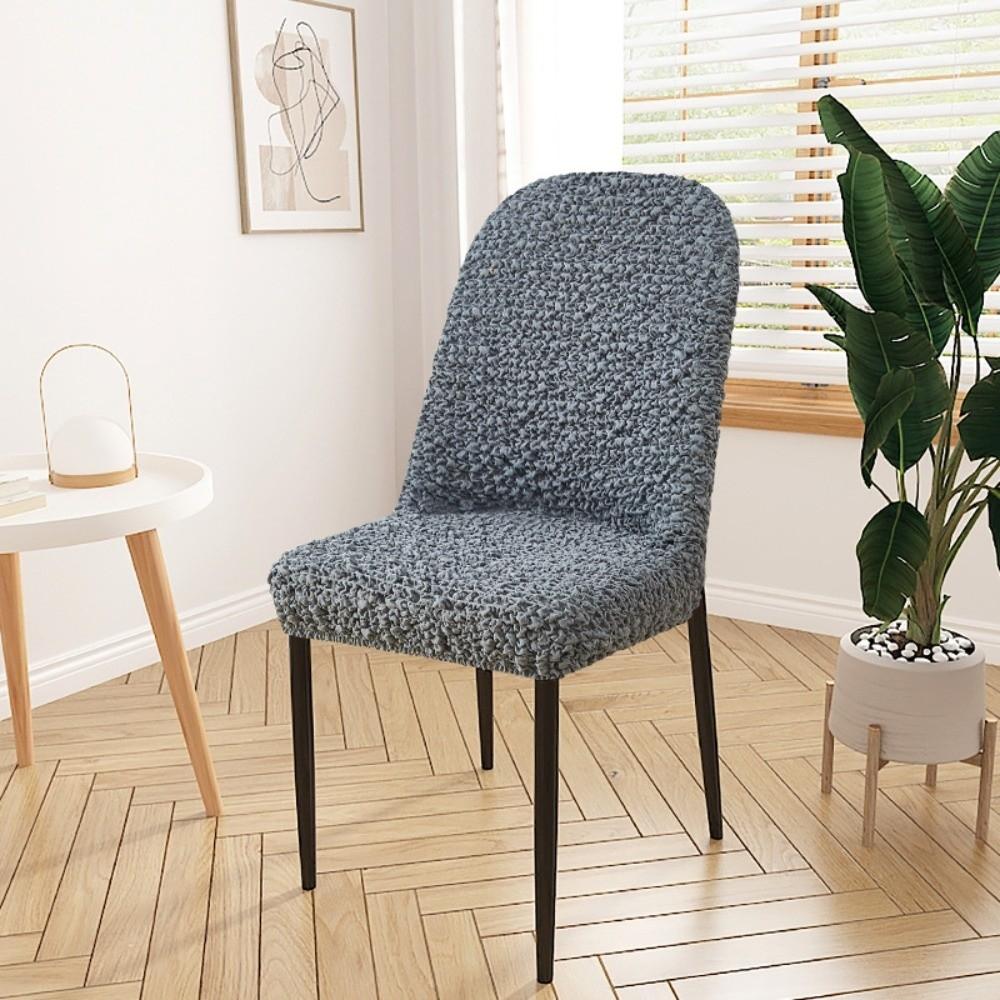 

High Back Dining Chair Cover Stretch Jacquard Slipcover Stretch Chair Cover Elastic Spandex Kitchen Chair Cover Dining Room серый