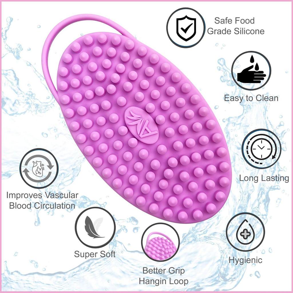 Soft Silicone Brush Wash Bath Shower Exfoliating Skin Fit For Baby Adult Bath Shampoo Head Massage Brush Supplies Siliconebrush XYZ