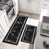Marble Series Floor Mat Household Kitchen Oil-Absorbing Non-Slip Strip Two-Piece Set Foot Mat Easy To Take Care Of Door Mat