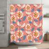 Beautiful Floral Shower Curtain Pink Blue White Flowers Bath Decor Waterproof Polyester Fabric Bathroom Accessories