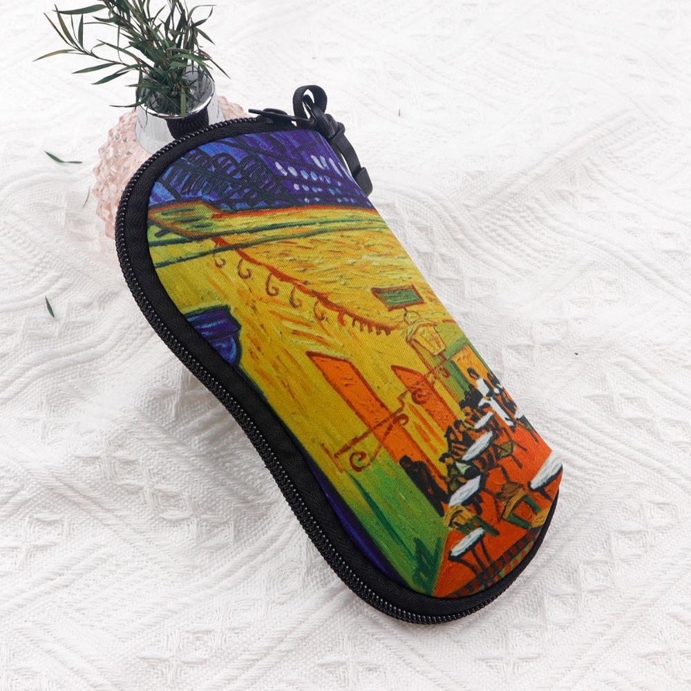 1 Van Gogh Zippered Fashion Eyeglass Case - Lightweight and Waterproof Eyeglass Case, Multi-functional for Eyeglasses and Accessories.