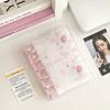 M5 Bow Star Double Buckle Transparent PVC Soft Cover Color Clip Loose Leaf Accessories Diary Notebook Office Supplies