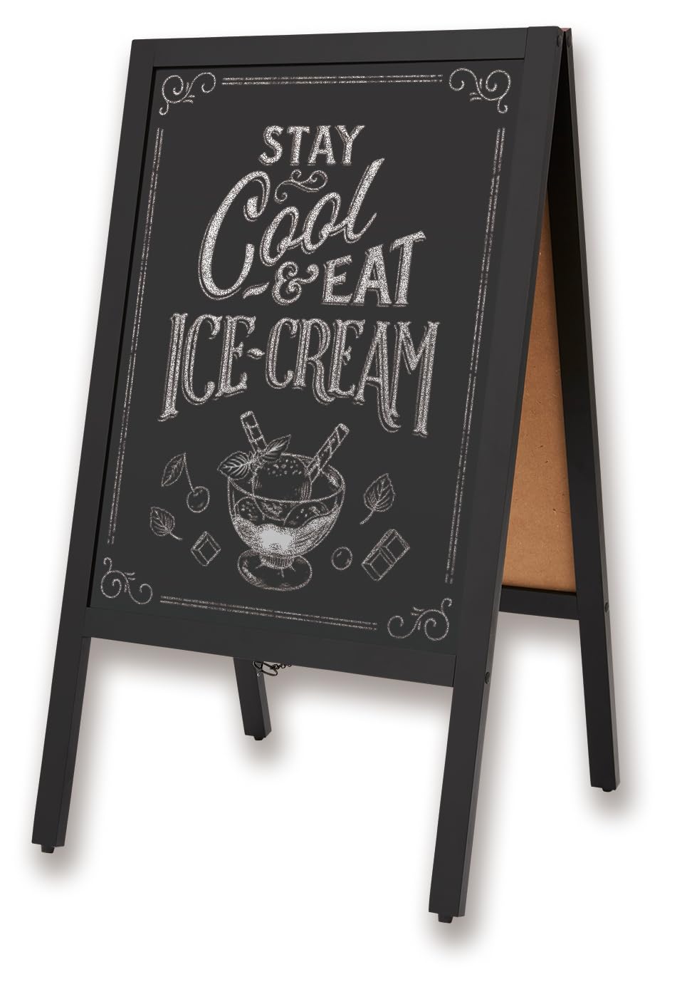 

Asmix Asuka A-Type Blackboard, Double-Sided, Medium, BB044, Natural Wood Frame, Chalk, Markers, and Magnets