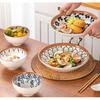 Porcelain Japanese Ramen Bowls And Spoons Set With Chopsticks-Rice Or Soup And Noodles Dessert Bowls For Rice Soup Snack Bowl Microwave