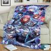 Jujutsu Kaisen Cartoon Flannel Blanket Warm Soft for Bedrooms, Sofas, Beds, Chairs, Picnics, Travel