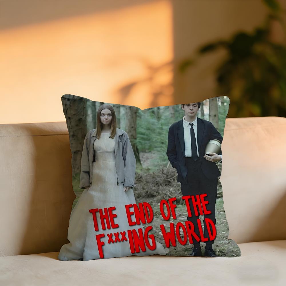 

The End Of The Fxxxing World Cushion Cover Cozy Velvet Throw PillowSoft Warm Cushion For Sofa Bed 30x30 cm
