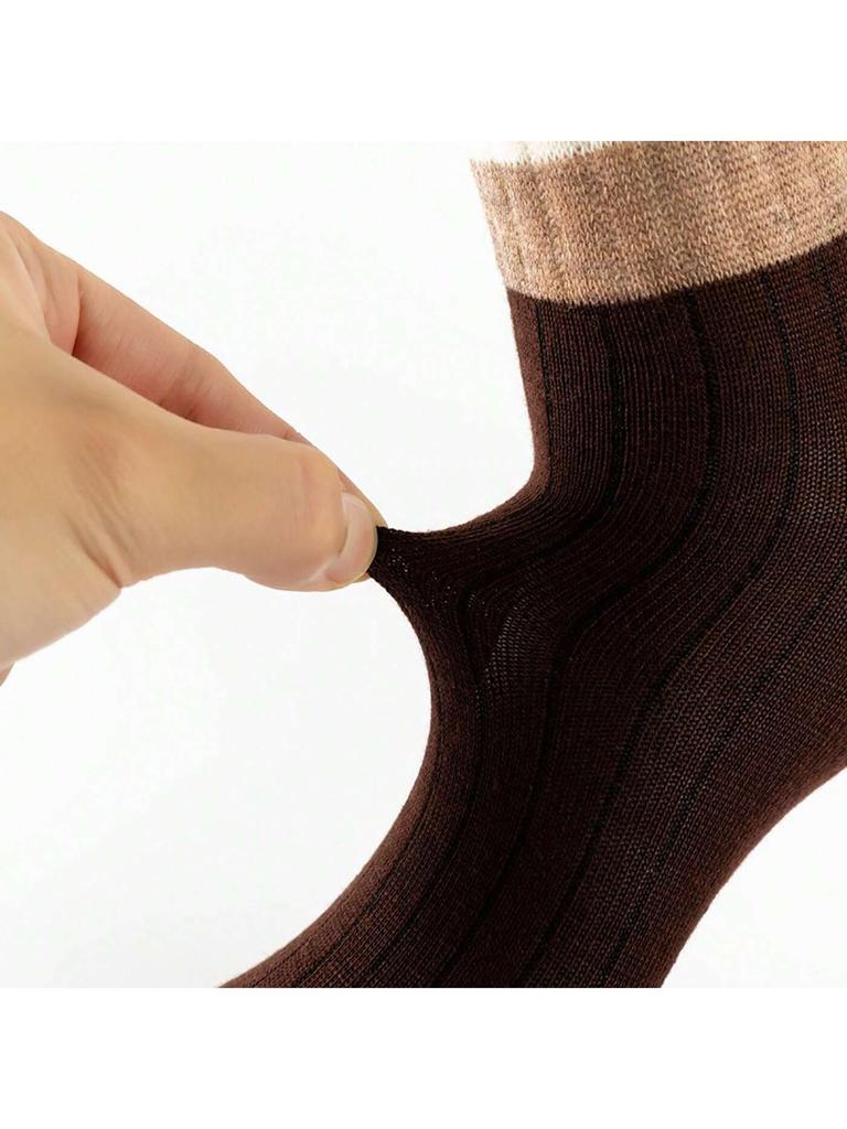 5 Paar Neue Koreanische Japanische Stil Damen Socken Lockere Socken Schulmädchen Harajuku Einfarbige Nadelstrick Gestreifte Freizeitsocken