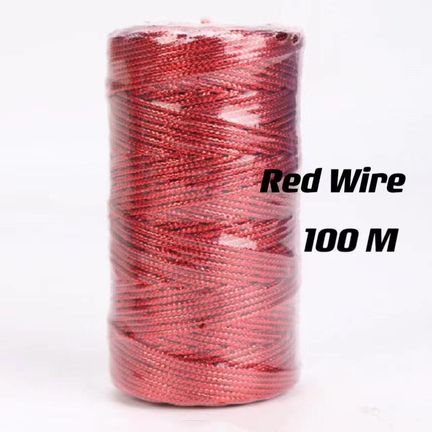 2mm 100m Macrame Cotton Rope Twisted Jute Colored Cotton Two-Color Rope Process For Wall-Mounted Gift Packaging DIY Wedding Deco