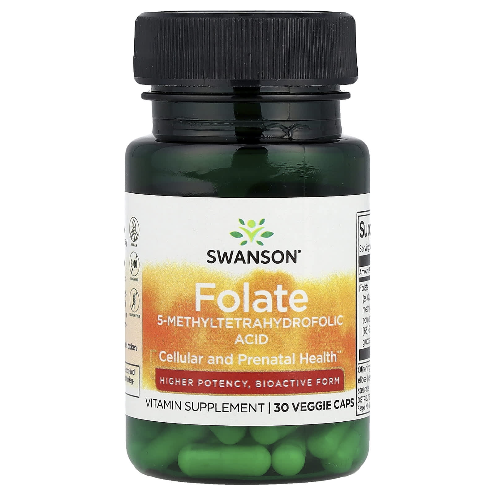 

Folic Acid, Veggie Capsules 30 (1,360Mcg Dfe per tablet)