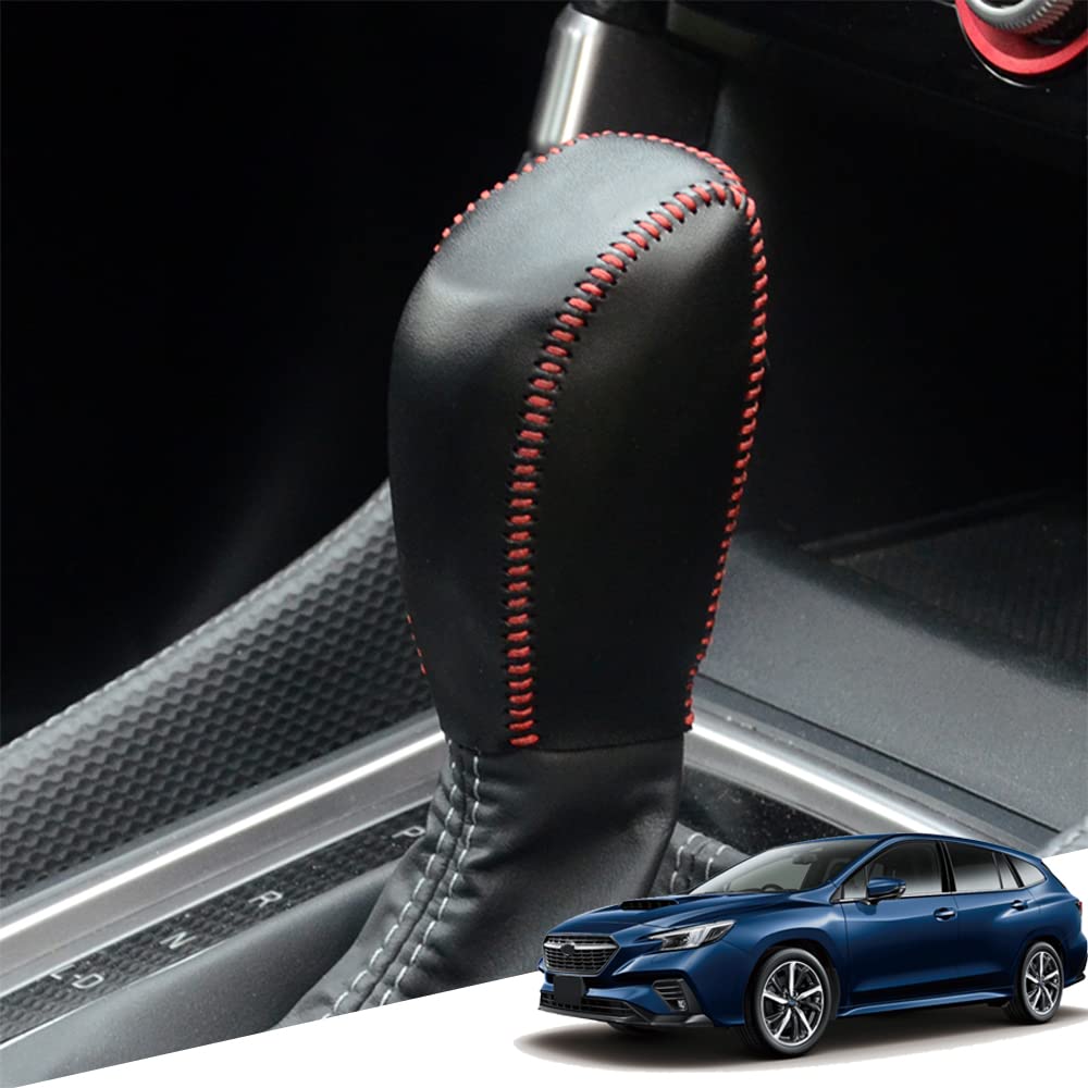 

Hearsheng Genuine Leather Shift Knob Cover, Custom Interior Accessory, Scratch Prevention, Easy to Install, Forester/New Levorg/Impreza Sport/XV красный