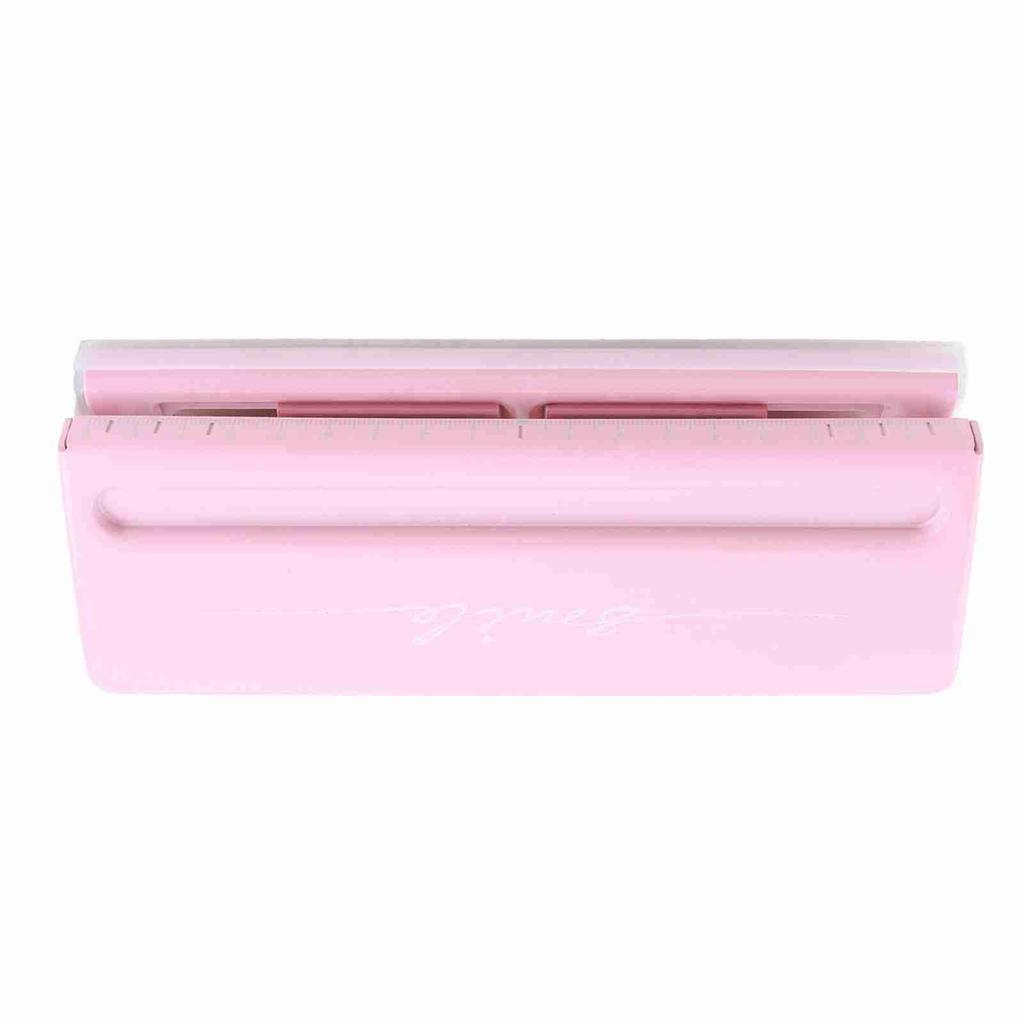 6 Hole Punch Pink Anti Slip Metal Structure Adjustable 6 Hole Spacing Paper Binding Planner Inserts Hole Punch