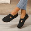 Women’s Breathable Slip-On Cotton Shoes, Lightweight Non-Slip Work Flats