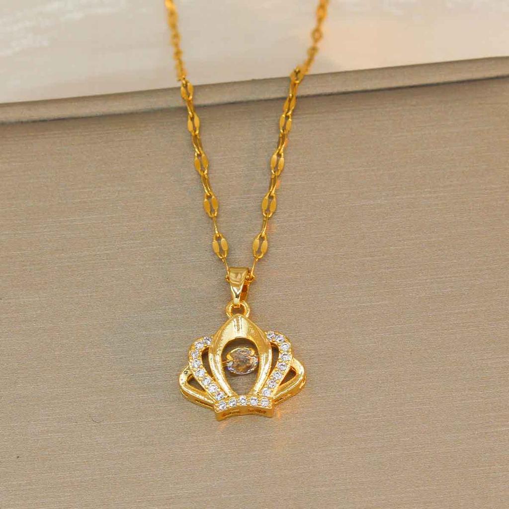 Necklace Titanium Steel Women's Summer Niche Design Sense Light Luxury Necklace Girls Exquisite Versatile Advanced Sense Simple Accessories