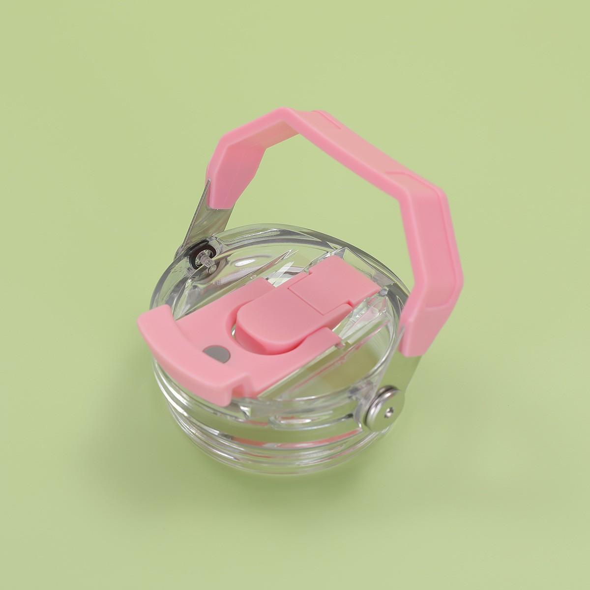 Double Cup Drinking Lid Sealed Leak Proof Portable Handle Lid Transparent High Appearance Insulated Cup Lid  Convenient