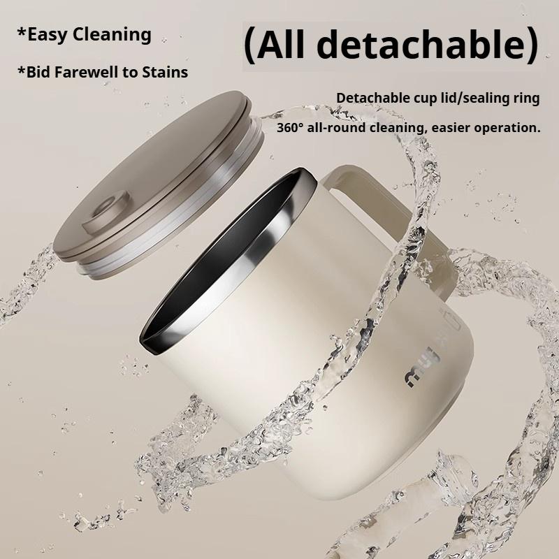 400ML Leak Proof Drinking Cup Stainless Steel Coffee Cup With Lid Drinkware Double Wall Water Bottle Thermal Cup Milk Coffee Mug