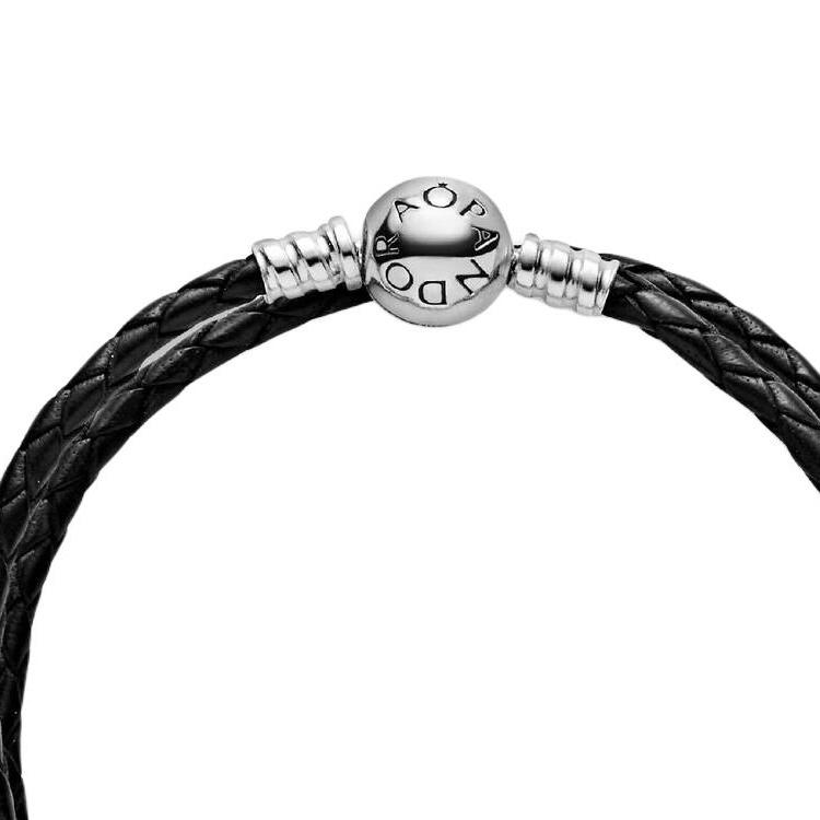 Pandora Double Layer Design Bracelet Unisex bracelets Black 590745CBK-D2