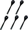 Wakaizumi Black Chawanmushi Set of Lacquerware, Lacquerware, Spoons, 5, 1-772-13