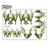 Double Sided Hanging Bats Halloween Glow-in-the-Dark Bat Wall Stickers, Luminous Decals, Spooky Window Clings Indoor Outdoor Yard Tree Party