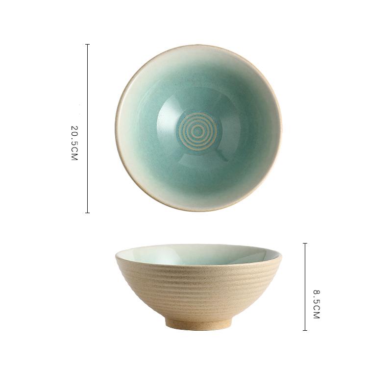 Japanese Vintage Porcelain Bowl Creative Homehold Lamian Noodles Instant Noodle Bowl Vegetable Salad Rice Soup Bowls Kitchenware