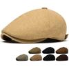 HT4975 Berets Autumn Winter Wool Hats for Men Women Artist Painter Beret Hat Adjustable Flat Cap Male Female Octagonal Beret Cap