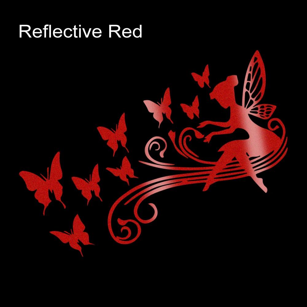 

Creative Fairy Butterfly Flower Car Sticker Vinyl Anti Scratch Design Decals Auto Motorcycles Truck Exterior Styling Accessories 1 PC