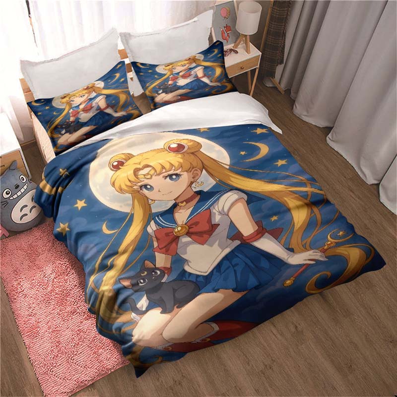 3-teiliges Sailor Moon Anime Cartoon Deluxe Bettwäsche-Set, Inklusive Großer und King-Size Größen, Perfekt Als Feiertagsgeschenk.22