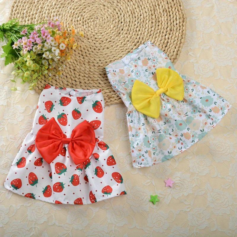 Pet Supplies Small Dog Flower Princess Dress Teddy New Pet Clothes Cute Dog Skirt Summer Thin Pet Accessories