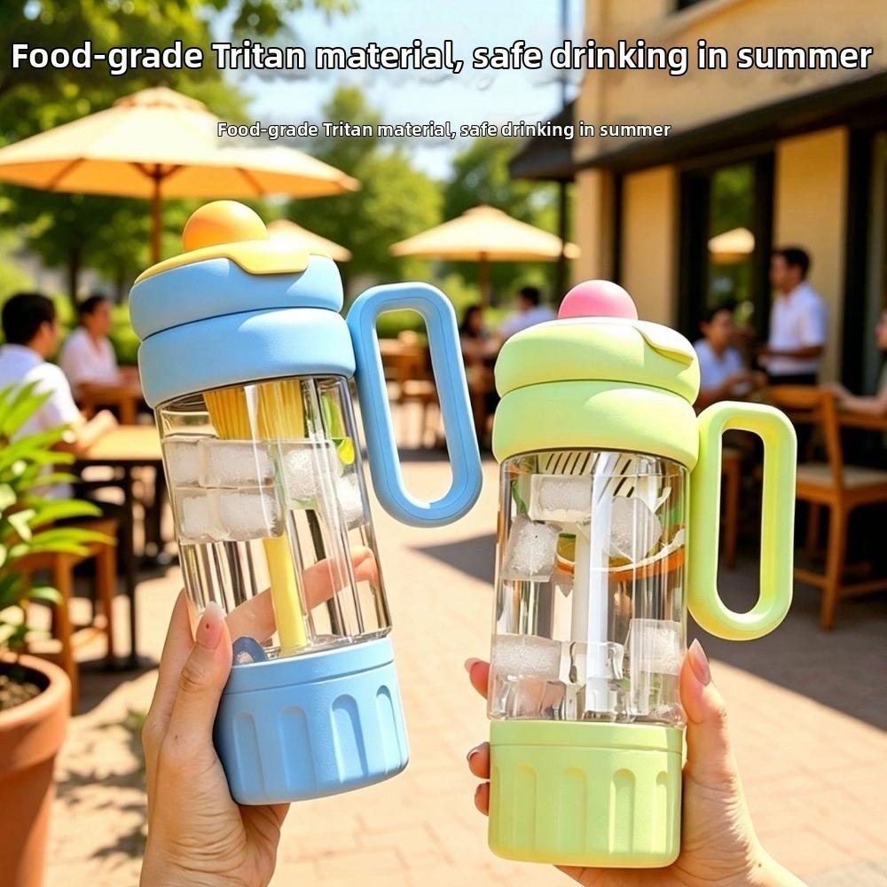 Leak-proof Sports Water Bottle Large Capacity Tea-water Separation Cup Tea Partition Cup Travel
